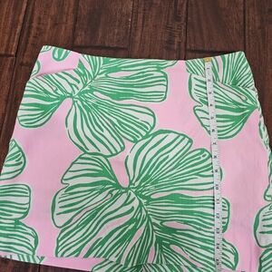 Lillt Pulitzer Marigold Skort Tropical Green And Pink Print Size 8